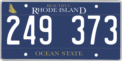 RI license plate 249373