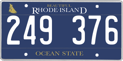 RI license plate 249376