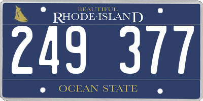 RI license plate 249377