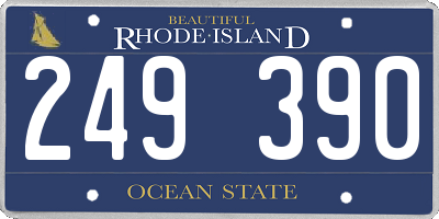 RI license plate 249390