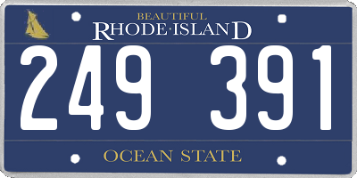 RI license plate 249391