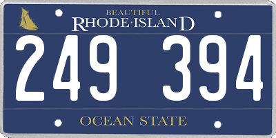 RI license plate 249394