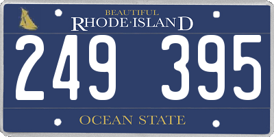 RI license plate 249395
