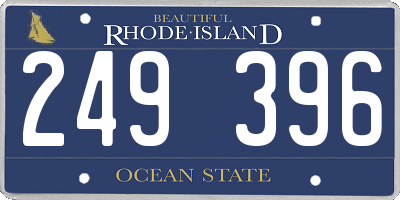 RI license plate 249396