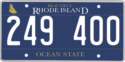 RI license plate 249400