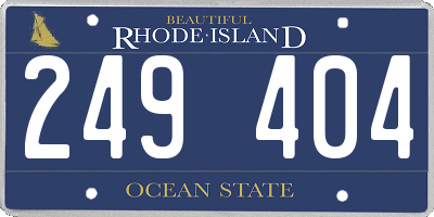 RI license plate 249404