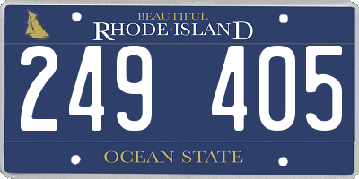 RI license plate 249405