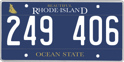 RI license plate 249406
