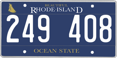 RI license plate 249408