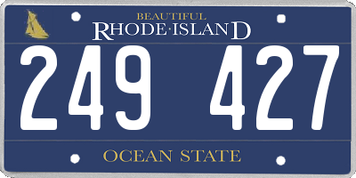 RI license plate 249427