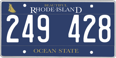 RI license plate 249428