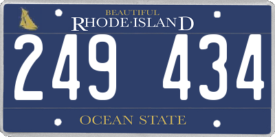 RI license plate 249434