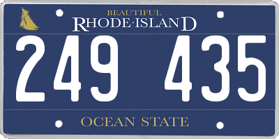 RI license plate 249435