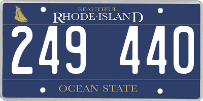 RI license plate 249440