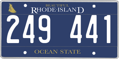 RI license plate 249441