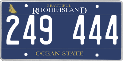 RI license plate 249444