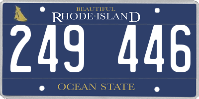 RI license plate 249446