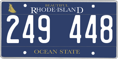 RI license plate 249448