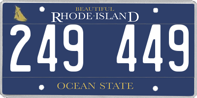 RI license plate 249449