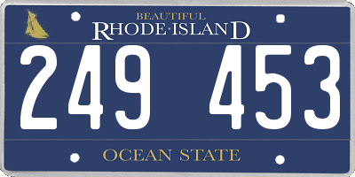 RI license plate 249453