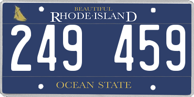 RI license plate 249459