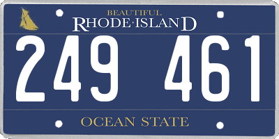 RI license plate 249461