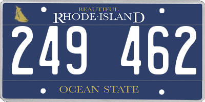 RI license plate 249462