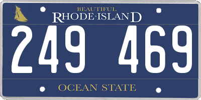 RI license plate 249469
