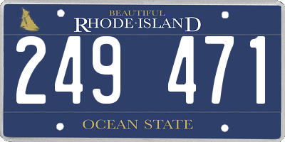 RI license plate 249471