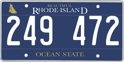 RI license plate 249472