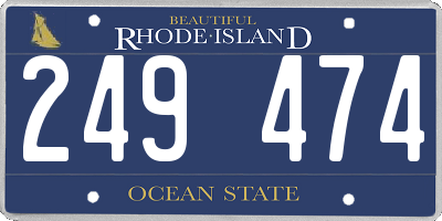 RI license plate 249474