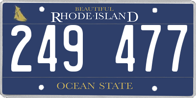 RI license plate 249477