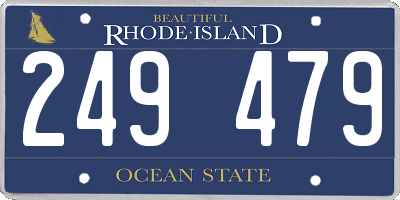 RI license plate 249479