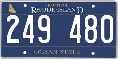 RI license plate 249480