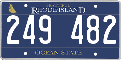 RI license plate 249482