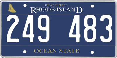 RI license plate 249483