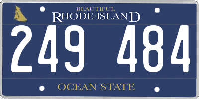 RI license plate 249484
