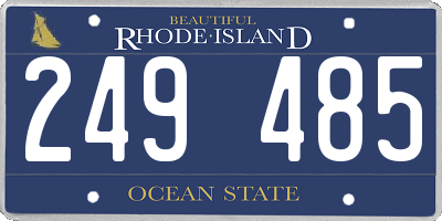 RI license plate 249485