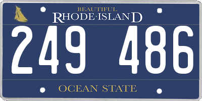 RI license plate 249486