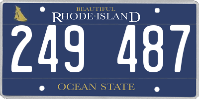RI license plate 249487