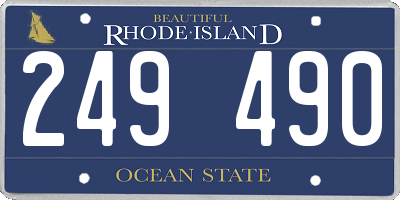 RI license plate 249490
