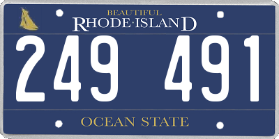 RI license plate 249491
