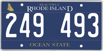 RI license plate 249493