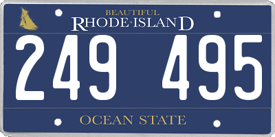 RI license plate 249495