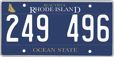 RI license plate 249496