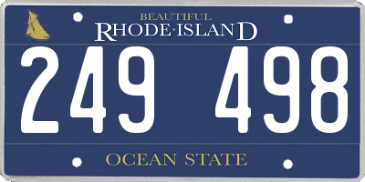 RI license plate 249498