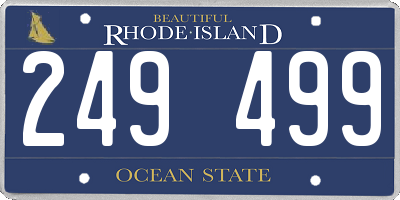 RI license plate 249499