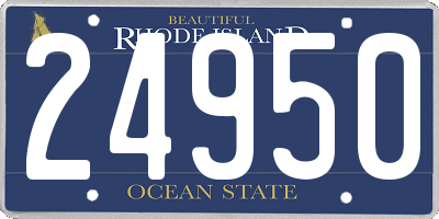 RI license plate 24950
