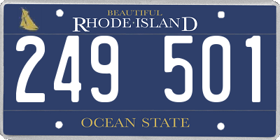 RI license plate 249501