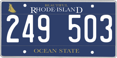 RI license plate 249503